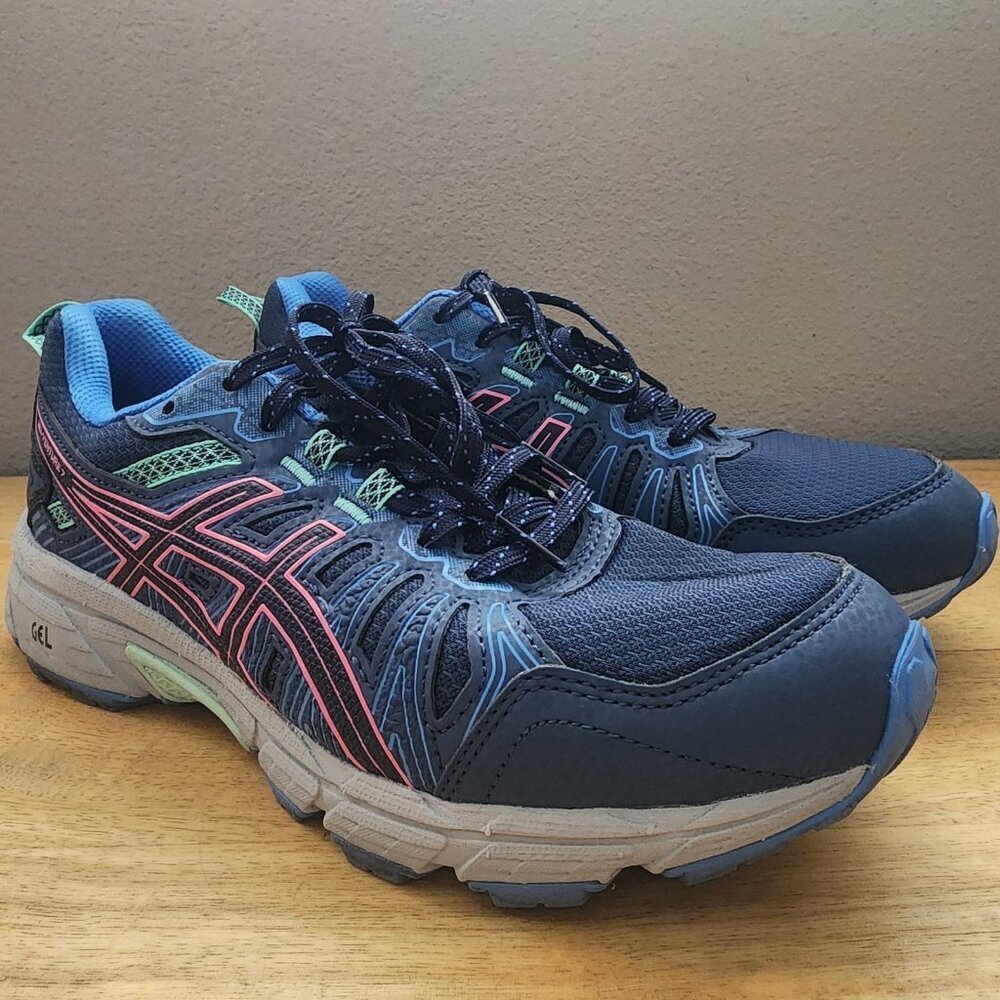 ASICS GEL-Venture 7 Running Shoes 1012A476 Blue/ Pink Womens Sz 8 - Picture 8 of 12